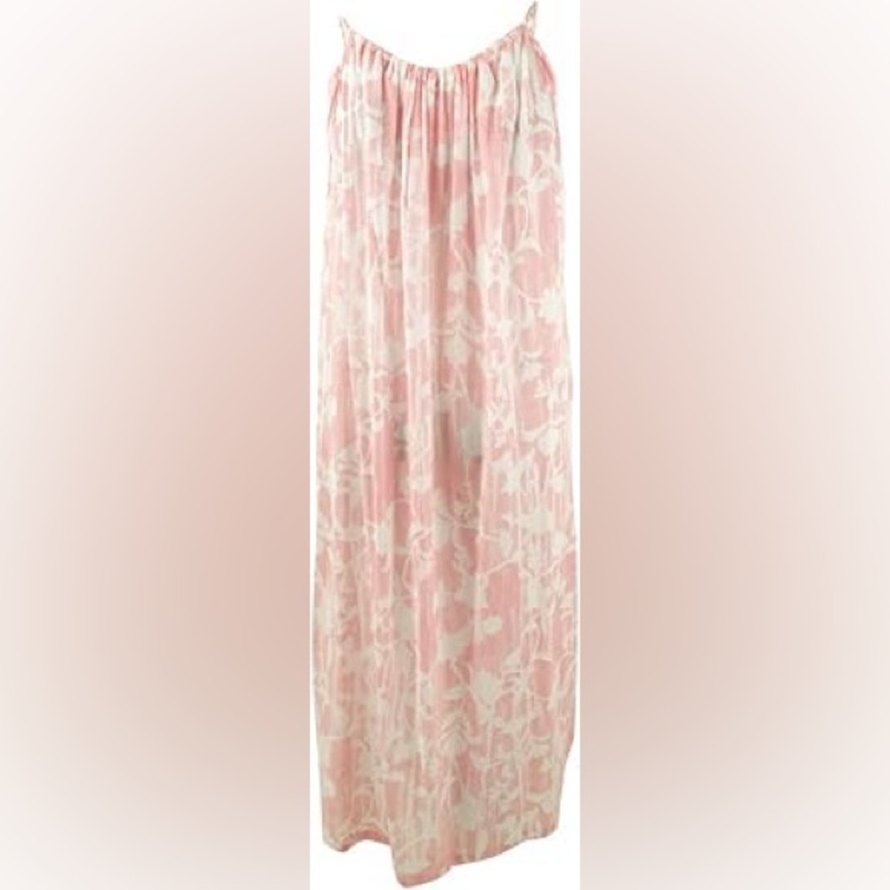 Charter Club Pink and White Maxi Dress